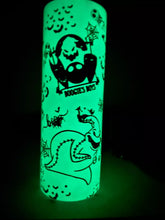 Load image into Gallery viewer, 20 oz Tumbler Laser Engraved- Oogie Boogie Glow in the Dark-
