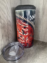 Load image into Gallery viewer, Can Cooler- 4 in 1- Graphic Tumbler- Jack and Coke. Zipper
