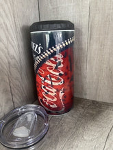 Load image into Gallery viewer, Can Cooler- 4 in 1- Graphic Tumbler- Jack and Coke. Zipper
