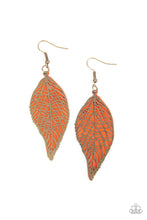 Load image into Gallery viewer, Leafy Luxury Orange Earring
